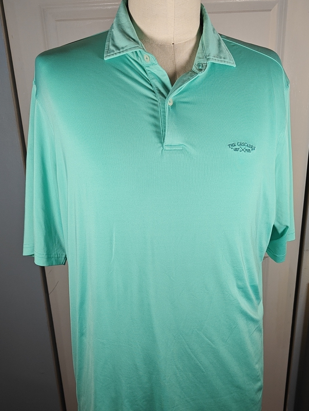 Fairway & Greene Men's Teal Golf Polo Shirt Omni Homestead Resort The Cascades